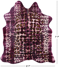 Thumbnail for Jaguar Animal Print Natural Dyed Cowhide Rug - X-Large 7' 7