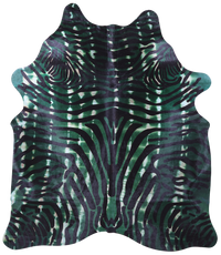 Thumbnail for Zebra Animal Print Natural Dyed Cowhide Rug - X-Large 7' 6