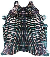 Thumbnail for Zebra Animal Print Natural Dyed Cowhide Rug - XX-Large 7' 9