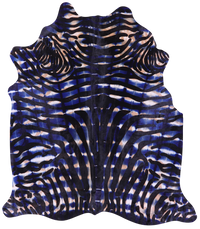 Thumbnail for Zebra Animal Print Natural Dyed Cowhide Rug - X-Large 7' 0