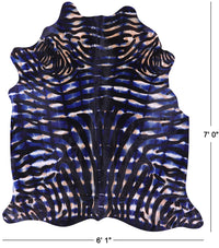 Thumbnail for Zebra Animal Print Natural Dyed Cowhide Rug - X-Large 7' 0