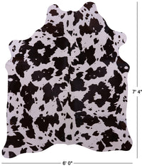 Thumbnail for Horse Animal Print Natural Cowhide Rug - X-Large 7' 4
