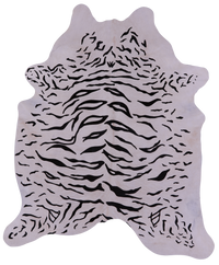 Thumbnail for Tiger Animal Print Natural Cowhide Rug - X-Large 7' 4