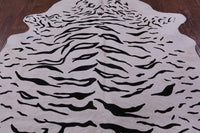 Thumbnail for Tiger Animal Print Natural Cowhide Rug - X-Large 7' 4