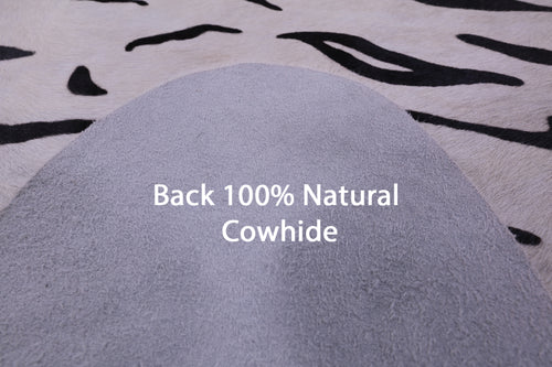 Tiger Animal Print Natural Cowhide Rug - X-Large 7' 4