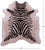 Zebra Animal Print Natural Cowhide Rug - X-Large 7' 7"H x 6' 9"W