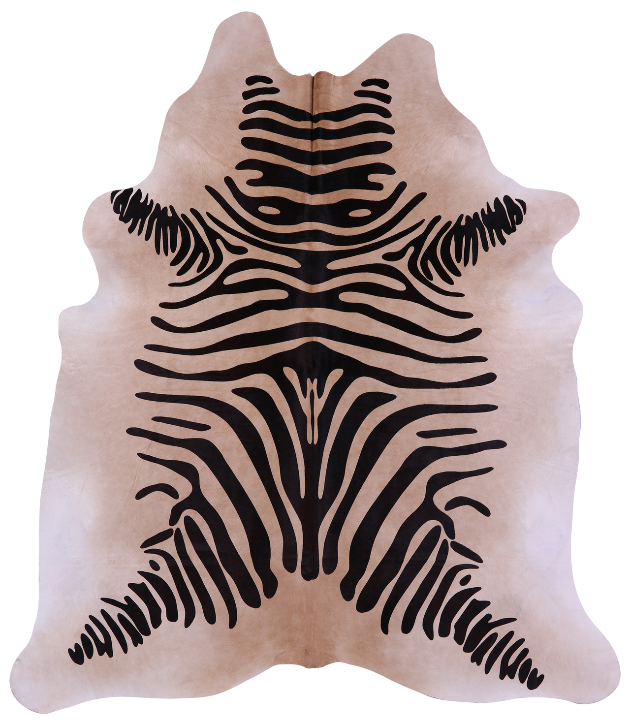 Zebra Animal Print Natural Cowhide Rug - XX-Large 7' 10"H x 6' 8"W