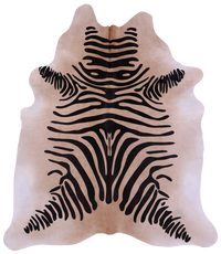 Thumbnail for Zebra Animal Print Natural Cowhide Rug - XX-Large 7' 10