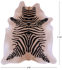 Thumbnail for Zebra Animal Print Natural Cowhide Rug - XX-Large 7' 10
