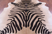 Thumbnail for Zebra Animal Print Natural Cowhide Rug - XX-Large 7' 10