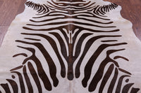 Thumbnail for Zebra Animal Print Natural Cowhide Rug - X-Large 7' 0