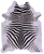 Zebra Animal Print Natural Cowhide Rug - XX-Large 8' 0"H x 6' 4"W