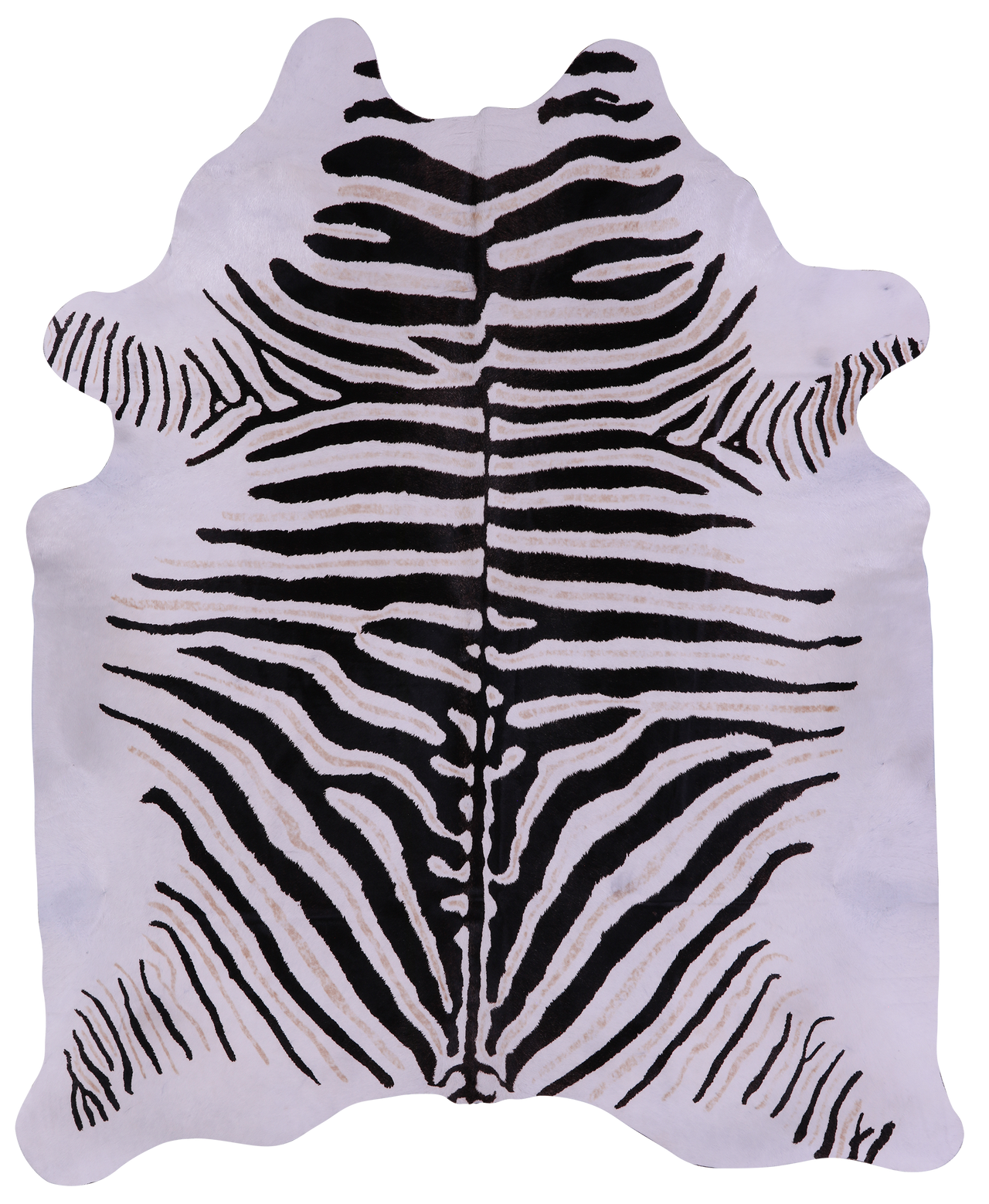 Zebra Animal Print Natural Cowhide Rug - XX-Large 8' 0"H x 6' 4"W