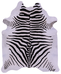 Thumbnail for Zebra Animal Print Natural Cowhide Rug - XX-Large 8' 0