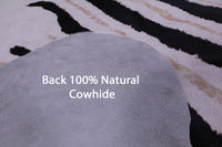 Thumbnail for Zebra Animal Print Natural Cowhide Rug - XX-Large 8' 0
