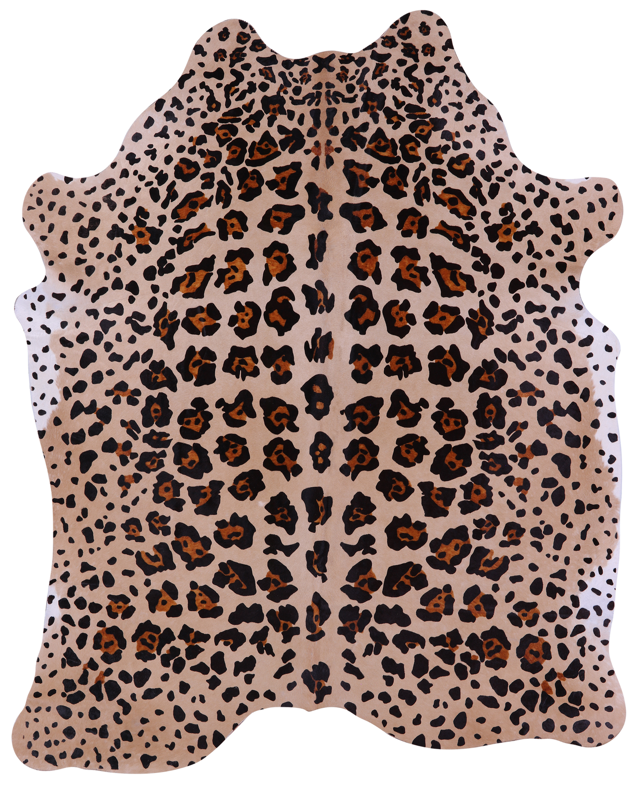 Jaguar Animal Print Natural Cowhide Rug - X-Large 7' 3"H x 5' 10"W