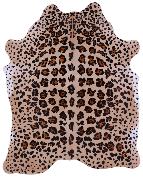 Jaguar Animal Print Natural Cowhide Rug - X-Large 7' 3