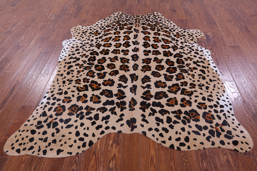 Jaguar Animal Print Natural Cowhide Rug - X-Large 7' 3