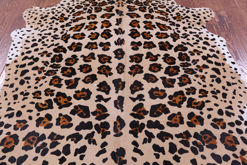 Jaguar Animal Print Natural Cowhide Rug - X-Large 7' 3