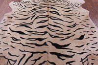 Thumbnail for Tiger Animal Print Natural Cowhide Rug - Large 6' 8