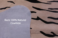 Thumbnail for Tiger Animal Print Natural Cowhide Rug - X-Large 7' 3
