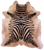Zebra Animal Print Natural Cowhide Rug - X-Large 7' 6"H x 6' 9"W