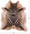Zebra Animal Print Natural Cowhide Rug - X-Large 7' 6"H x 6' 9"W