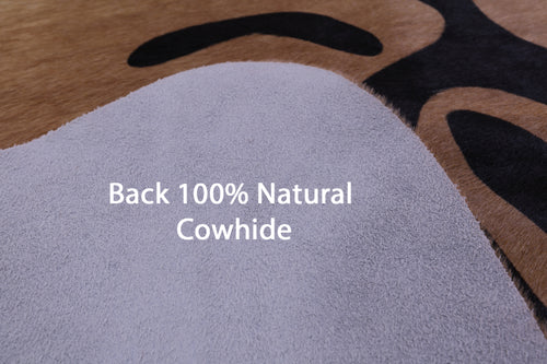 Zebra Animal Print Natural Cowhide Rug - X-Large 7' 6