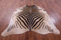 Thumbnail for Zebra Animal Print Natural Cowhide Rug - XX-Large 7' 9