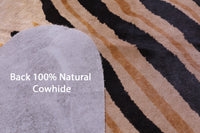 Thumbnail for Zebra Animal Print Natural Cowhide Rug - XX-Large 7' 9