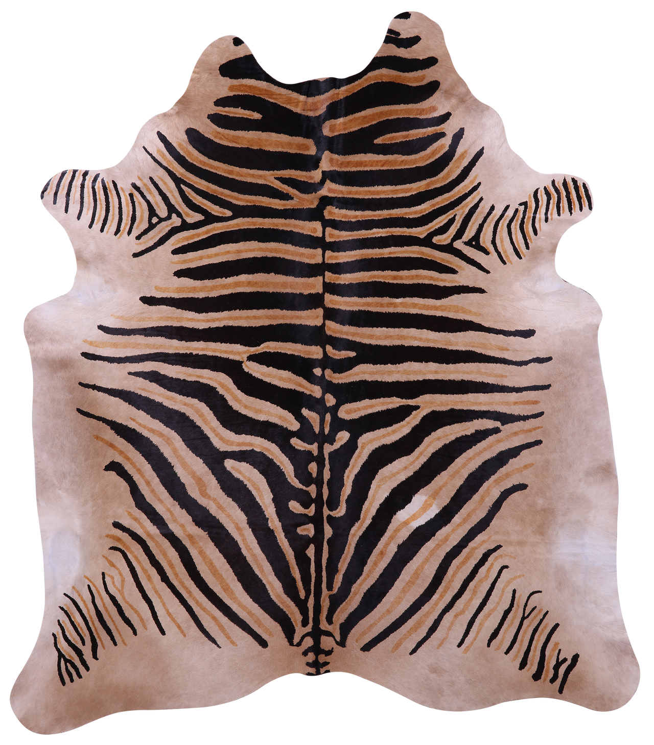 Zebra Animal Print Natural Cowhide Rug - XX-Large 7' 9"H x 6' 7"W