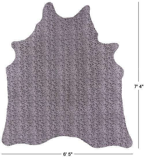 Leopard Animal Print Natural Cowhide Rug - X-Large 7' 4