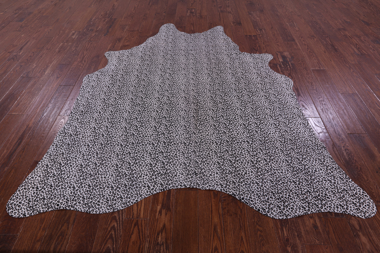 Leopard Animal Print Natural Cowhide Rug - X-Large 7' 4"H x 6' 5"W