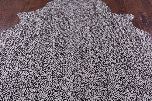 Leopard Animal Print Natural Cowhide Rug - X-Large 7' 4