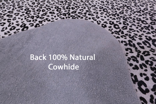 Leopard Animal Print Natural Cowhide Rug - X-Large 7' 4