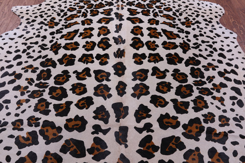 Jaguar Animal Print Natural Cowhide Rug - Large 6' 10