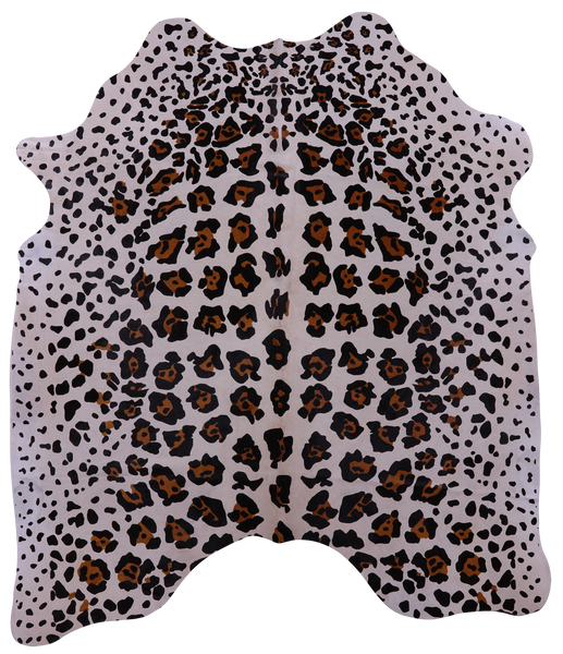 Jaguar Animal Print Natural Cowhide Rug - Large 6' 10"H x 5' 10"W