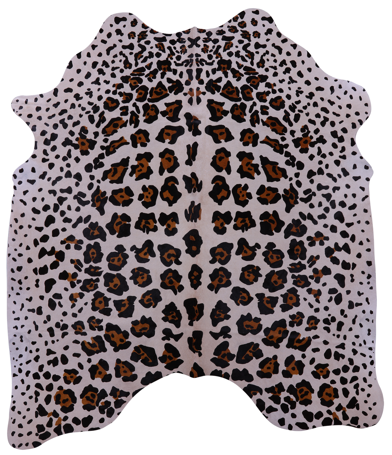 Jaguar Animal Print Natural Cowhide Rug - Large 6' 10"H x 5' 10"W