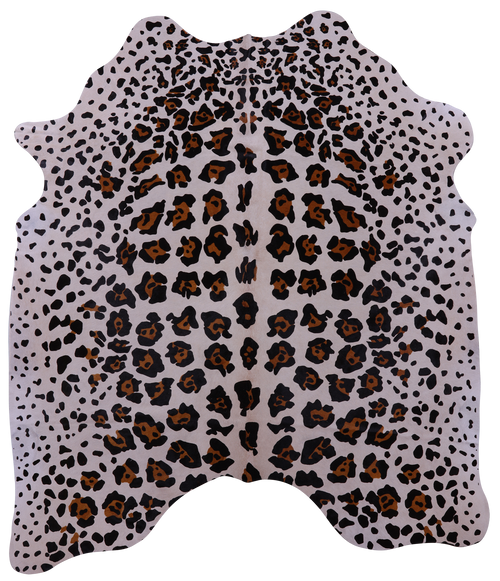 Jaguar Animal Print Natural Cowhide Rug - Large 6' 10