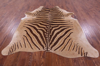 Thumbnail for Zebra Animal Print Natural Cowhide Rug - X-Large 7' 4