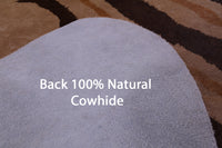 Thumbnail for Zebra Animal Print Natural Cowhide Rug - X-Large 7' 4