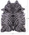 Zebra Animal Print Natural Cowhide Rug - XX-Large 7' 10"H x 6' 1"W