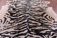 Thumbnail for Tiger Animal Print Natural Cowhide Rug - X-Large 7' 2
