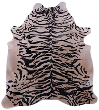 Thumbnail for Tiger Animal Print Natural Cowhide Rug - X-Large 7' 2