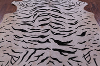 Thumbnail for Tiger Animal Print Natural Cowhide Rug - X-Large 7' 2