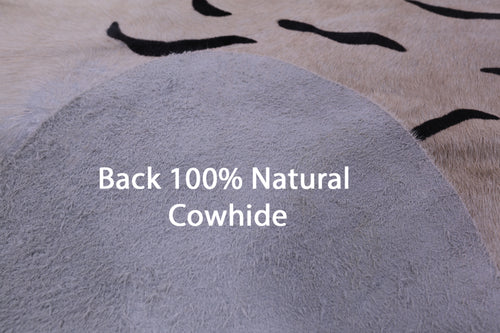 Tiger Animal Print Natural Cowhide Rug - X-Large 7' 2