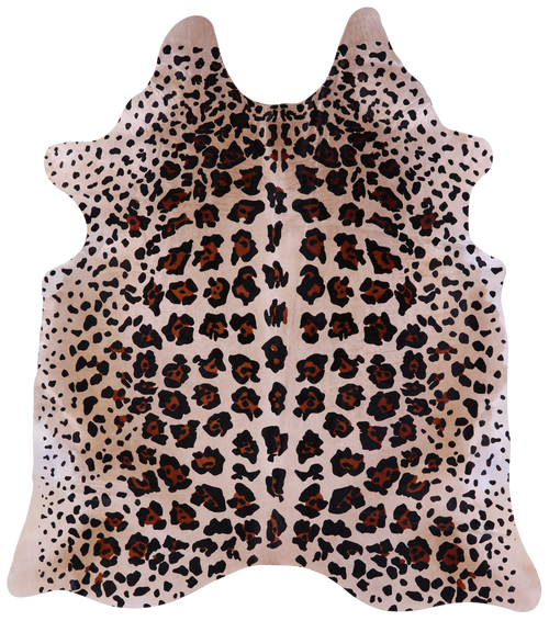 Jaguar Animal Print Natural Cowhide Rug - X-Large 7' 5