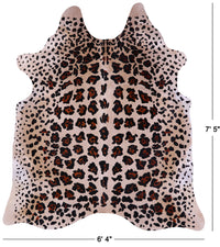 Thumbnail for Jaguar Animal Print Natural Cowhide Rug - X-Large 7' 5