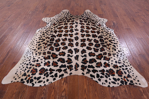 Jaguar Animal Print Natural Cowhide Rug - X-Large 7' 5