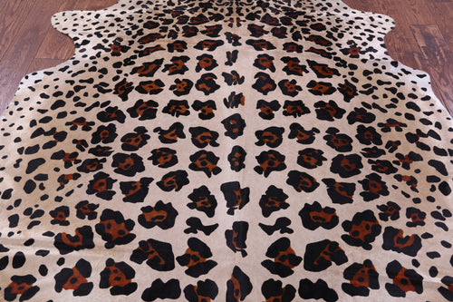 Jaguar Animal Print Natural Cowhide Rug - X-Large 7' 5